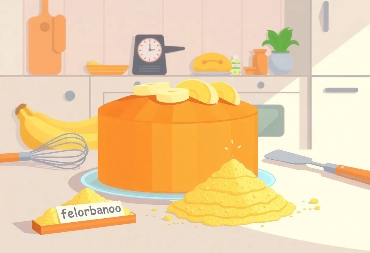 Banana powder for cake