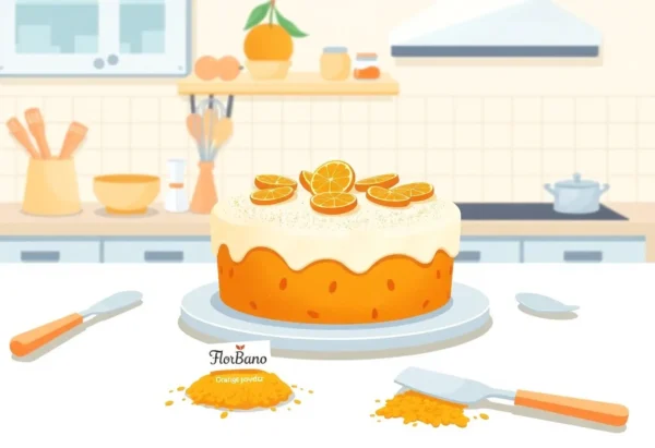 پودر پرتقال برای کیک | آموزش تهیه کیک پودر پرتقال فلور بانو