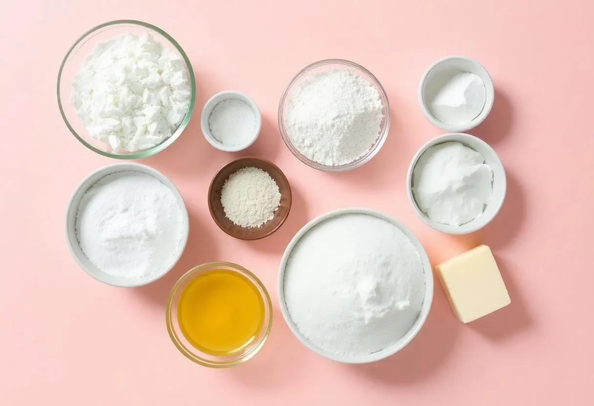 مواد لازم برای کیک با پودر نارگیل