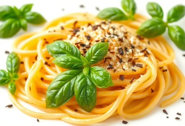 ریحان خشک در پاستا