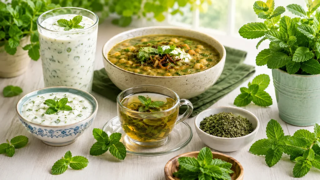 ۲۱. نقش نعناع در طب سنتی و فرهنگ غذایی