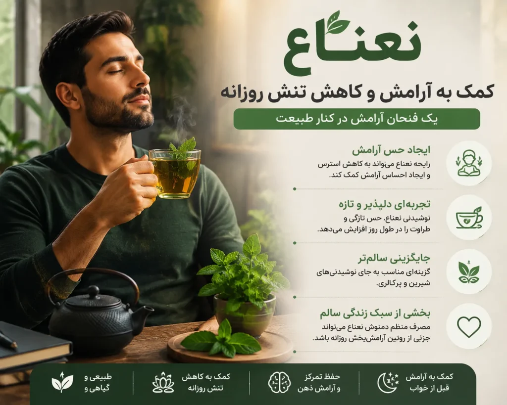 ۴. کمک به ایجاد حس آرامش و کاهش تنش روزانه