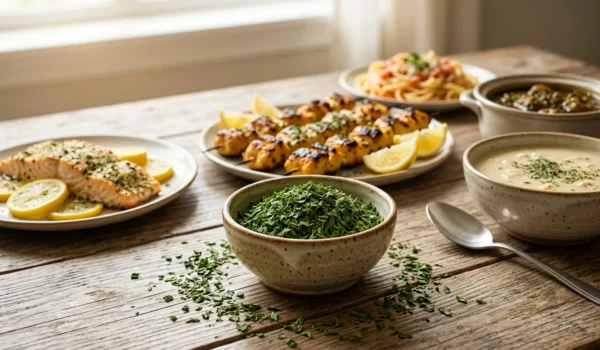 جعفری خشک برای چه غذاهایی استفاده می‌شود